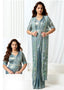Contemporary Metallic Shimmer Saree Set