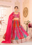 Multi-Color Tie-Dye Pleated Lehenga Set