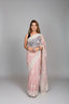 Blush Pink Embroidered Organza Saree