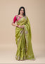 Elegant Olive Green Silk Saree