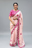 Pink Embroidered Organza Saree