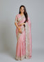 Pink Embroidered Silk Saree