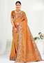 Radiant Mustard Gold Organza Saree
