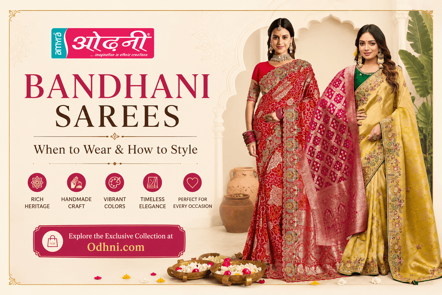 Beautiful bandhani sarees
