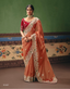 Ethereal Peach Silk Saree