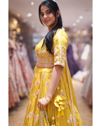 Sun shine Saffron lehenga