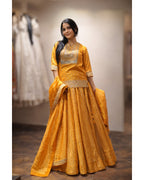 Golden Amber Lehenga