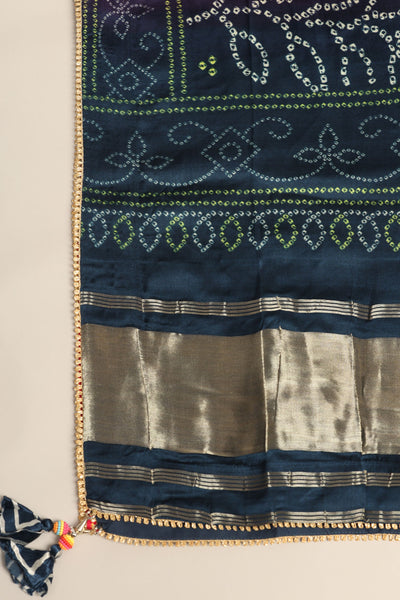 Azure Splendor Blue Lehenga with Thread Work, Mirror, Sequins, and Cut Dana