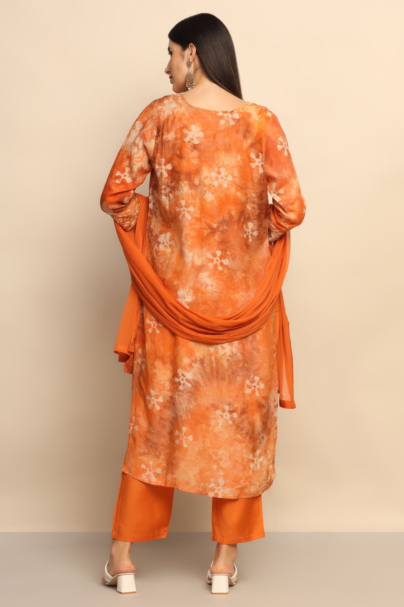 Radiant Orange Sequin Suit - Embrace Unforgettable Style