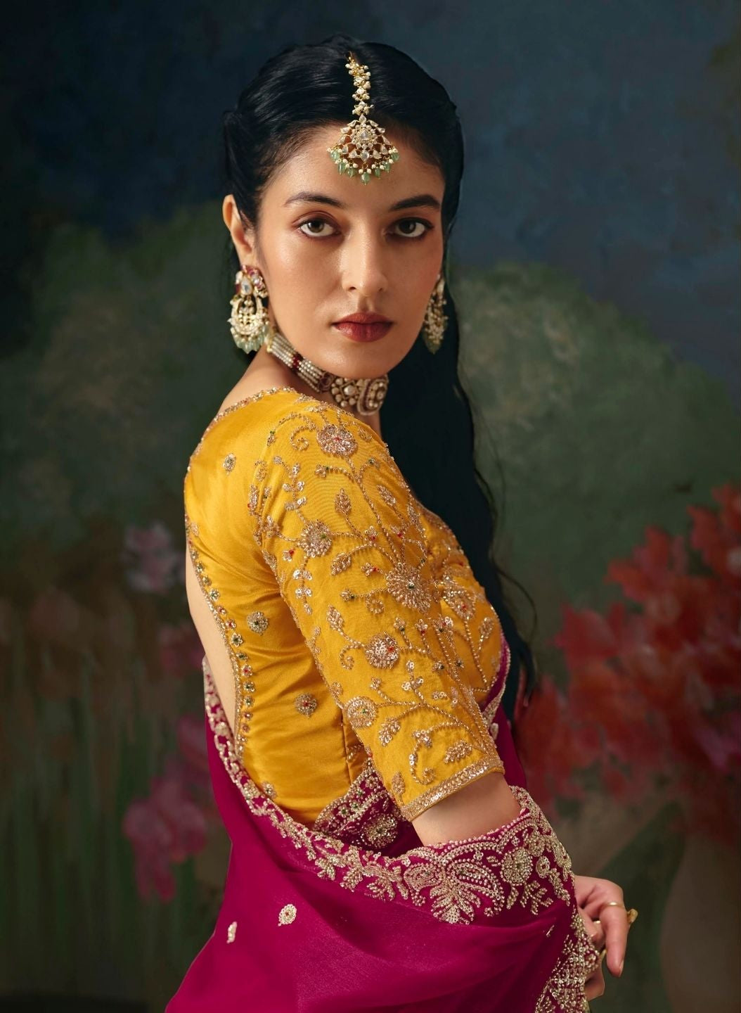 Marigold Muse Tissue Silk Saree