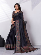 Sage & Emerald Satin Tussar Digital Printed Saree