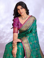 Ikat Patola Art Silk Saree
