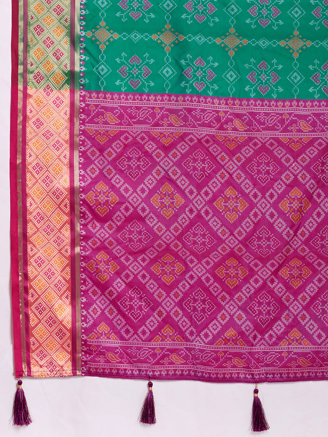 Ikat Patola Art Silk Saree
