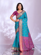 Ikat Patola Art Silk Saree