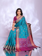 Ikat Patola Art Silk Saree