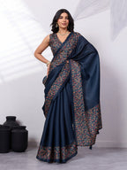 Satin Tussar Digital Printed Saree