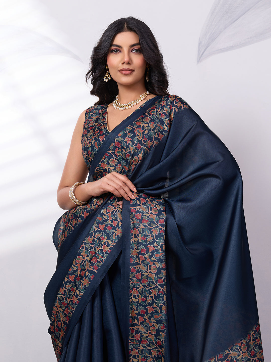 Satin Tussar Digital Printed Saree