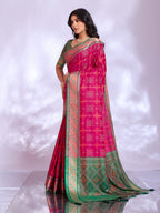 Ikat Patola Art Silk Saree