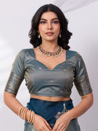Banarasi Soft Silk Saree with Contrast Zari Border