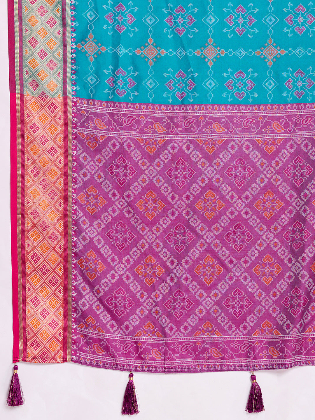Ikat Patola Art Silk Saree