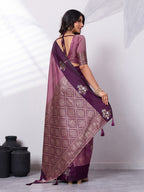 Banarasi Soft Silk Saree with Contrast Zari Border
