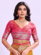 Ikat Patola Art Silk Saree