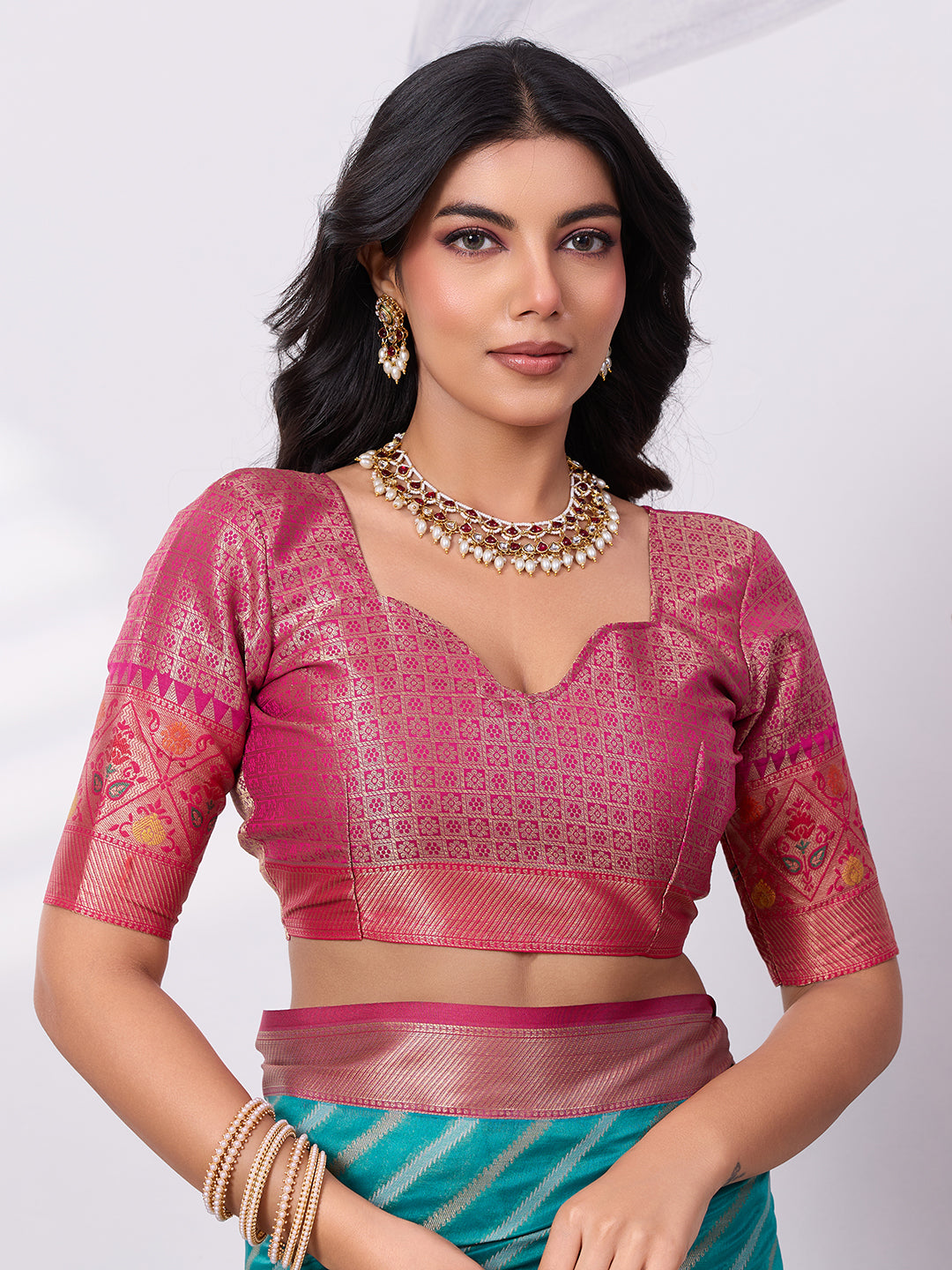 Banarasi Organza Silk Saree Secondary image