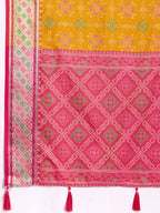 Ikat Patola Art Silk Saree