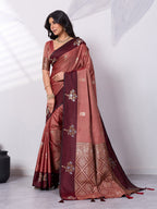 Banarasi Soft Silk Saree with Contrast Zari Border