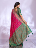 Ikat Patola Art Silk Saree