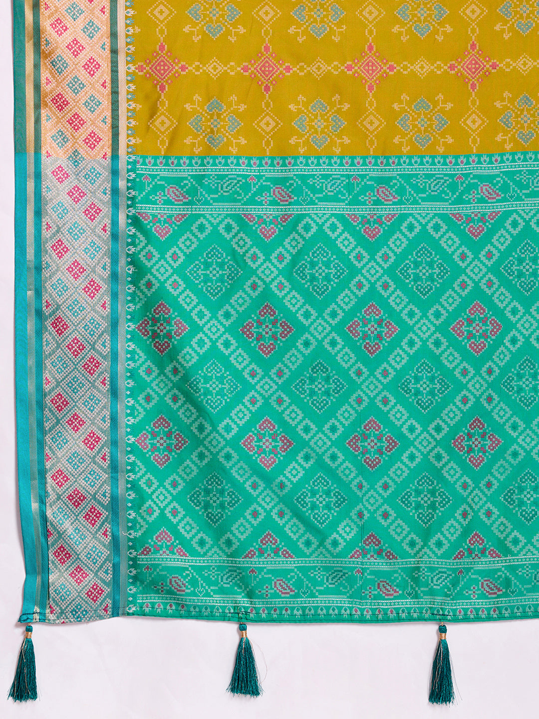 Ikat Patola Art Silk Saree
