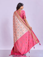 Ikat Patola Art Silk Saree