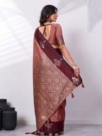 Banarasi Soft Silk Saree with Contrast Zari Border