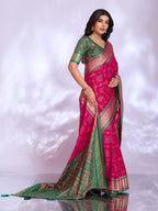 Ikat Patola Art Silk Saree