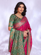 Ikat Patola Art Silk Saree