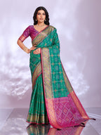 Ikat Patola Art Silk Saree