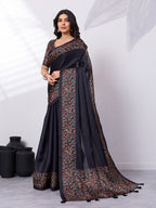 Sage & Emerald Satin Tussar Digital Printed Saree