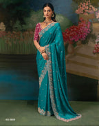 Teal Tranquility Saree