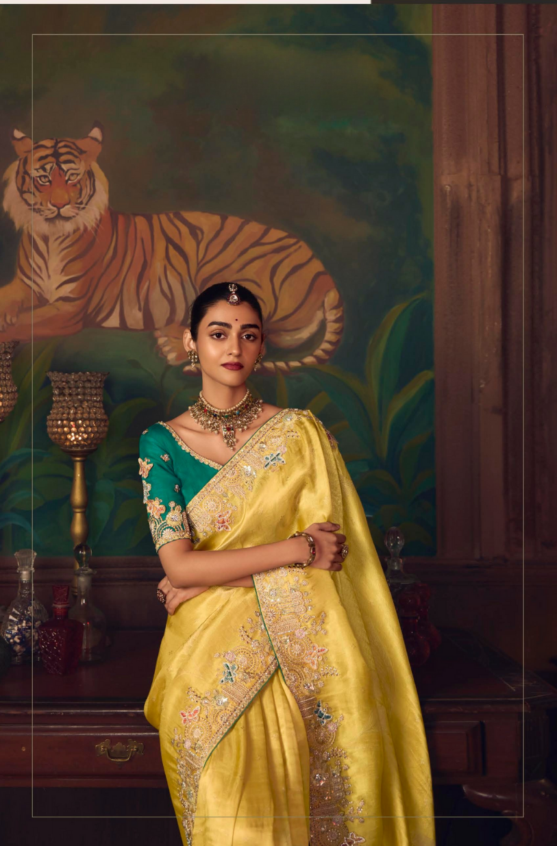 The 'Sunlight Emerald' Saree (SA-464 GS-98)