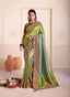 Avantika Olive Silk Saree with Zari Pallu Mandala Embroidery for Women