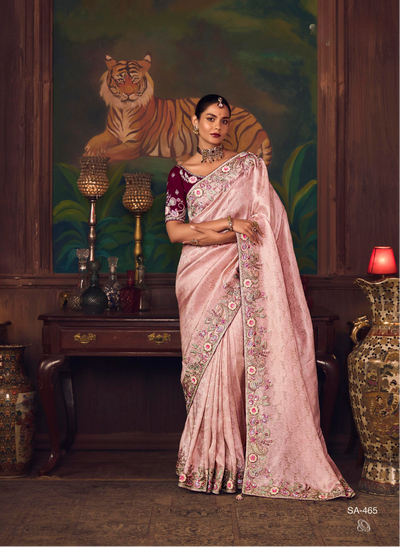 The 'Blush Regal Brocade' Saree (SA-465 GS-98)