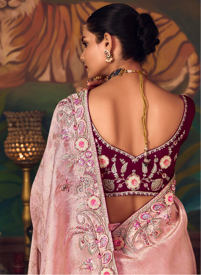The 'Blush Regal Brocade' Saree (SA-465 GS-98)