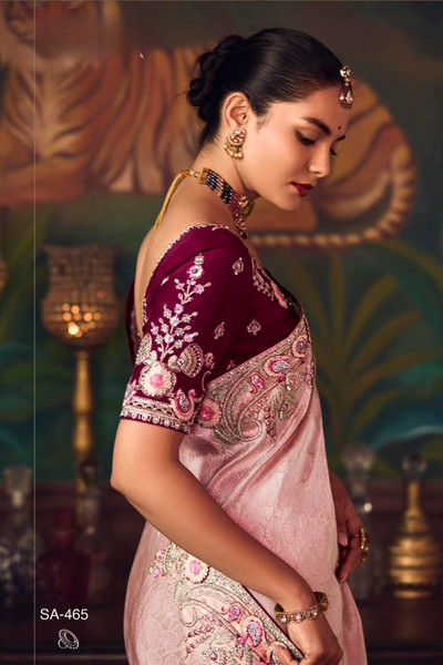 The 'Blush Regal Brocade' Saree (SA-465 GS-98)