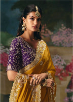 Yellow Royal Amber Saree