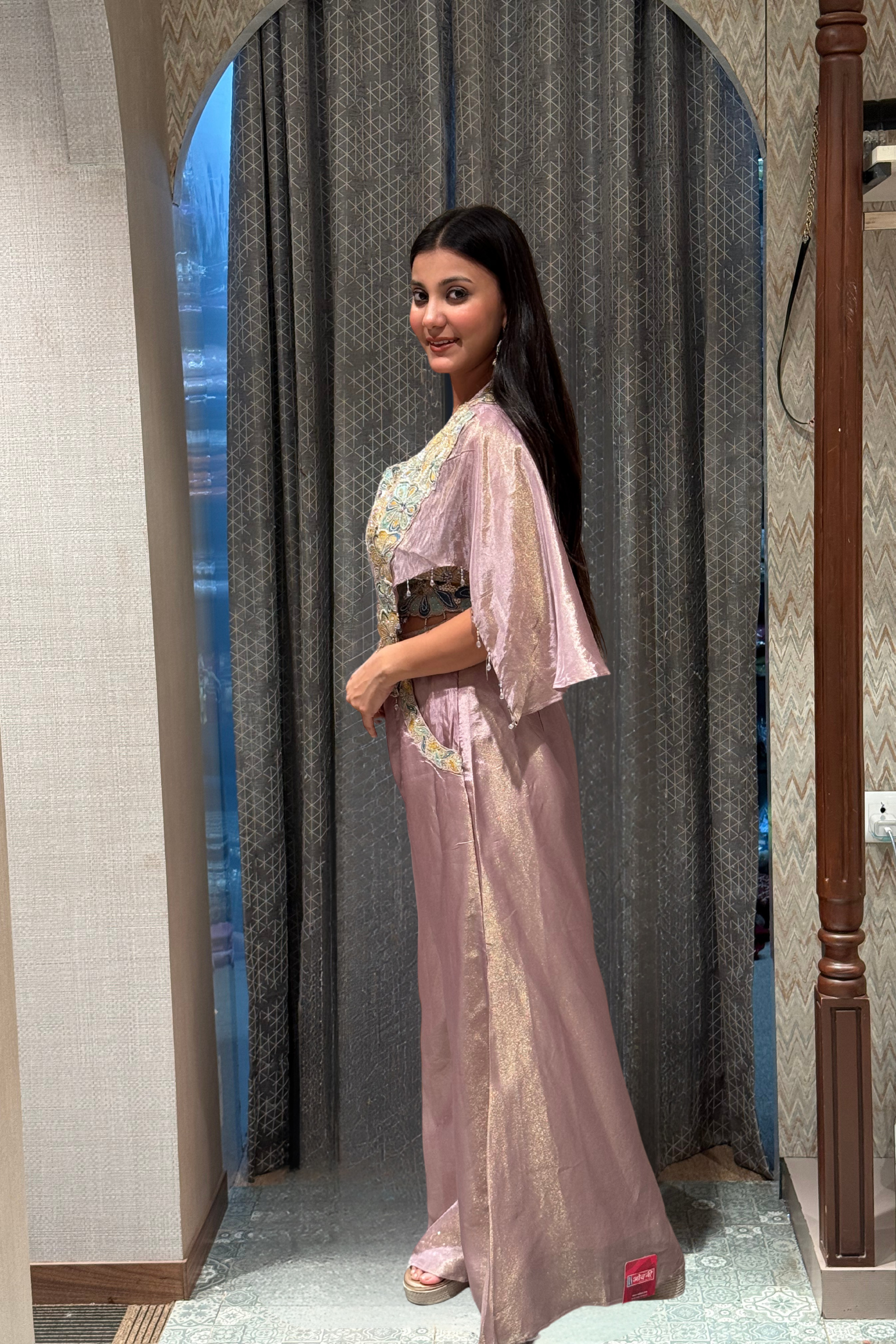 Nude Lavender Indo-Western with Intricate Embroidery (MV-1042 GS-73)