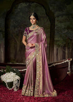 Regal Lavender and Plum Designer Saree
