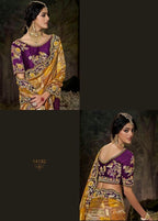 Regal Gold and Purple Designer Saree