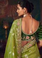 The 'Lime Forest' Saree (SA-466 GS-98)