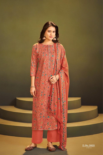 SUNRISE 'Safar Winter' Collection: Viscose Pashmina Suits (D-39)