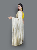 Shimmering Pista Saree with Pastel Embroidered (14640 B-98)